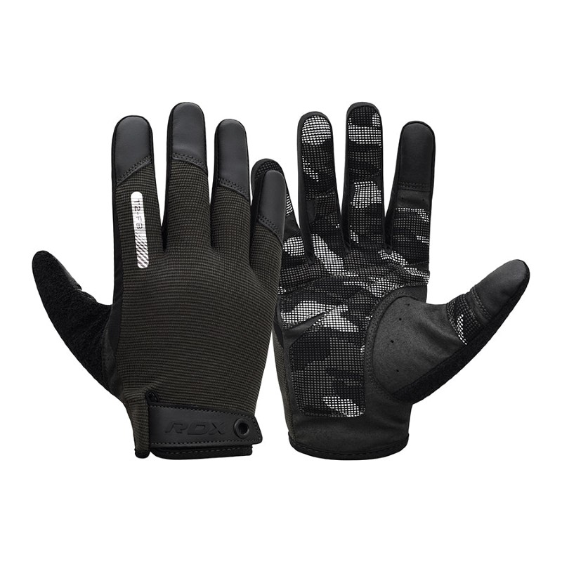 RDX Sports T2 Padded Full-Finger Touchscreen Gym Gloves (Black)